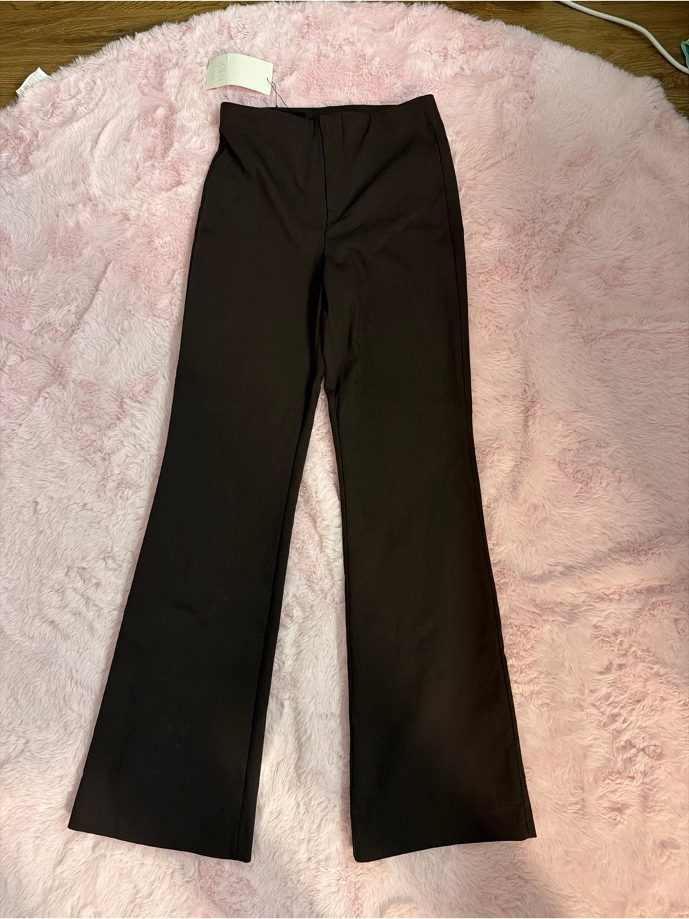 Zara Black Boot-Cut High-Waist Trousers